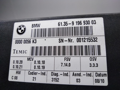 Блок комфорта BMW X6 E71  61359196930