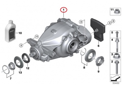 Редуктор задний МКПП F20 3.08  33107605591