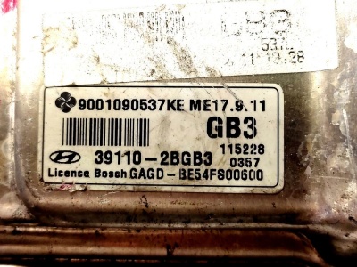 Блок управления двигателем G4FA (2012-2017)  I30 391102BGB3